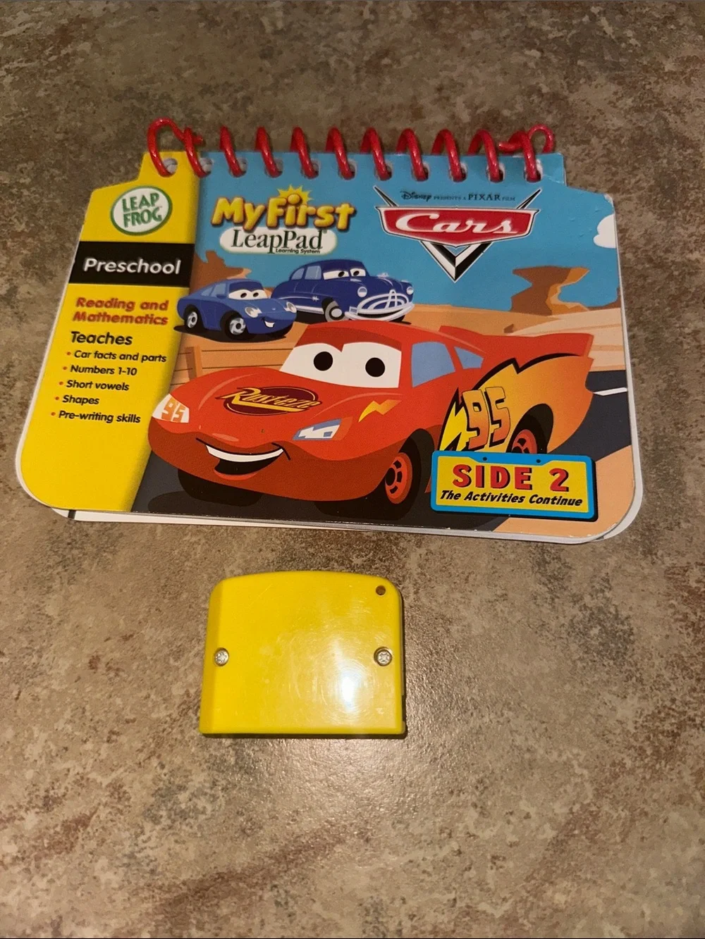 LeapFrog My First LeapPad Disney Pixar Cars Book & Game Insert Preschool